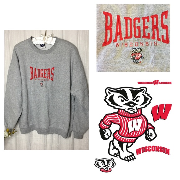AS Sports Other - Wisconsin Bucky Badger Gray Sweatshirt 2X